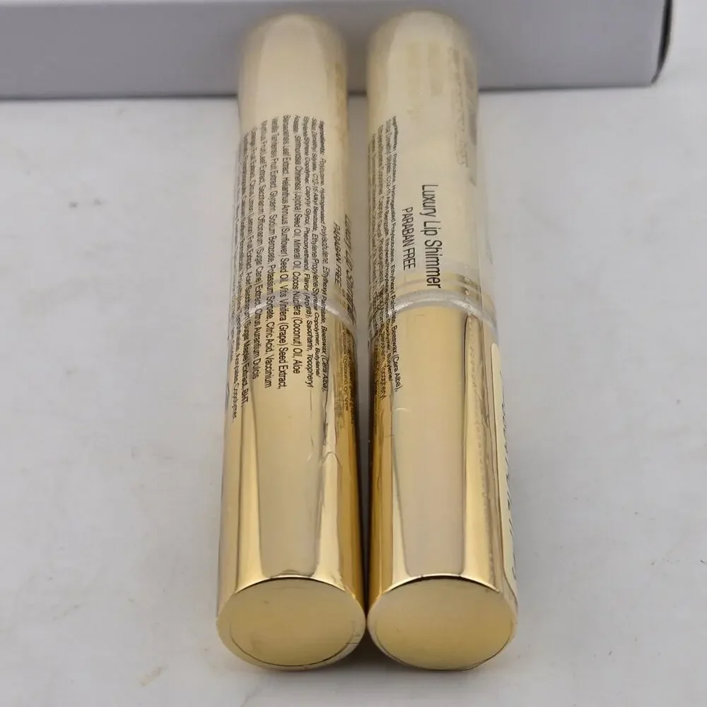 IMAN Luxury Lip Shimmer Lip Gloss CRYSTAL Set Of 2 New Sealed .25 oz / 7g